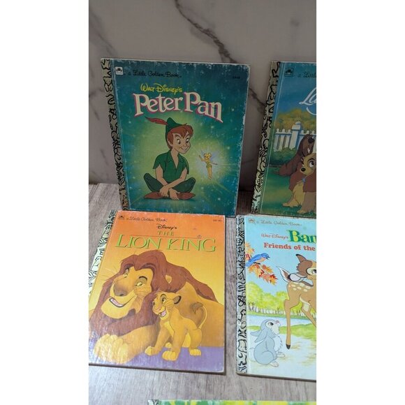 Set Of 5 Little Golden Books Disney Classics: Peter Pan Lady And The Tramp Lion - Picture 10 of 10